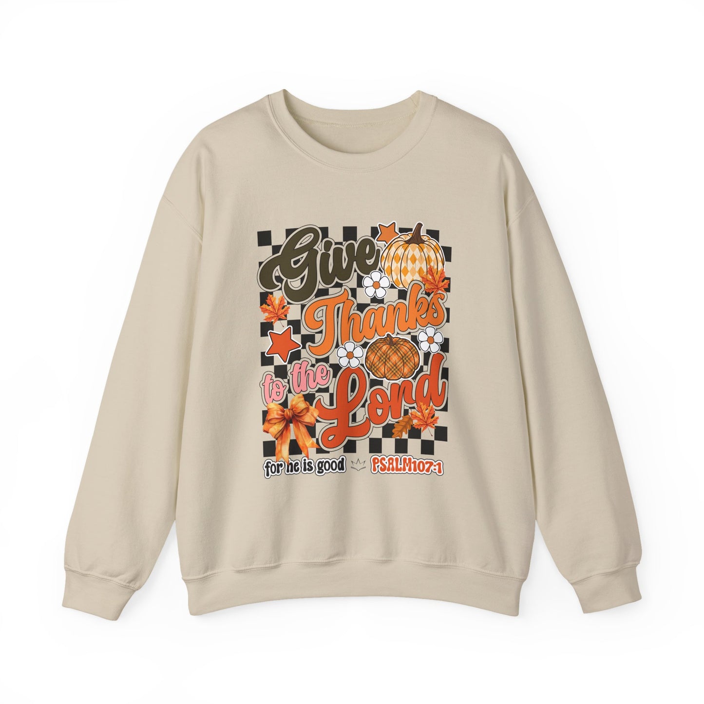 Give Thanks Retro Sweatshirt | 1 Thessalonians 5:18