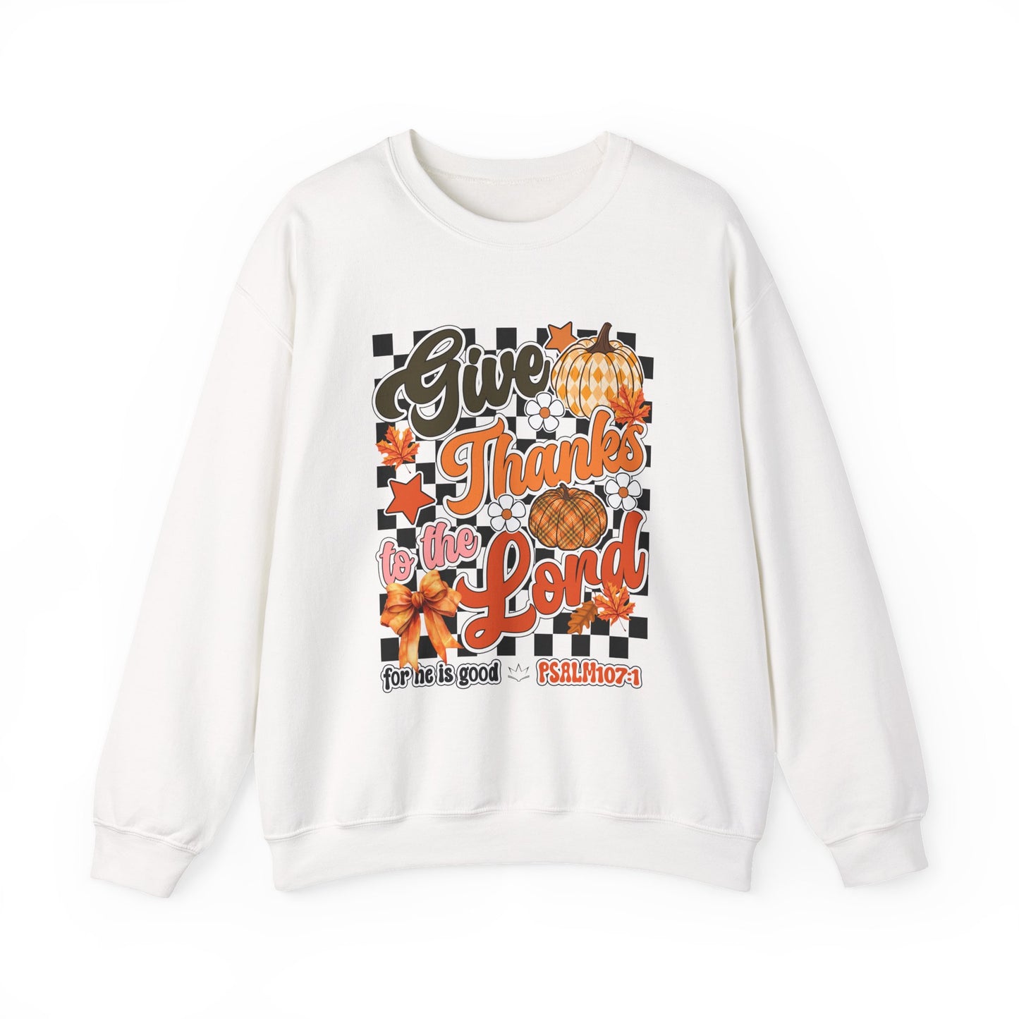 Give Thanks Retro Sweatshirt | 1 Thessalonians 5:18
