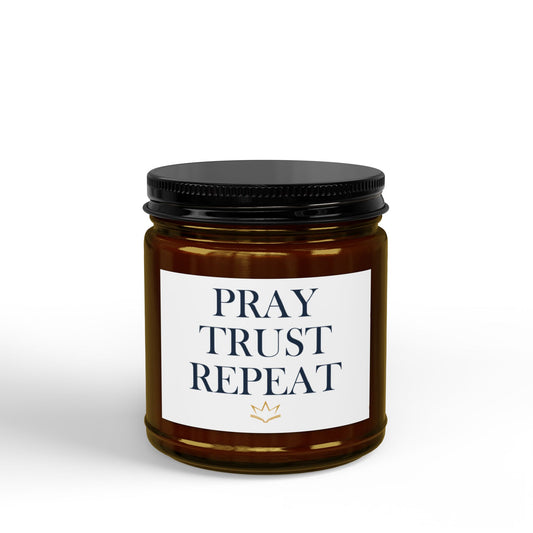 Pray Trust Repeat | Christian Candle